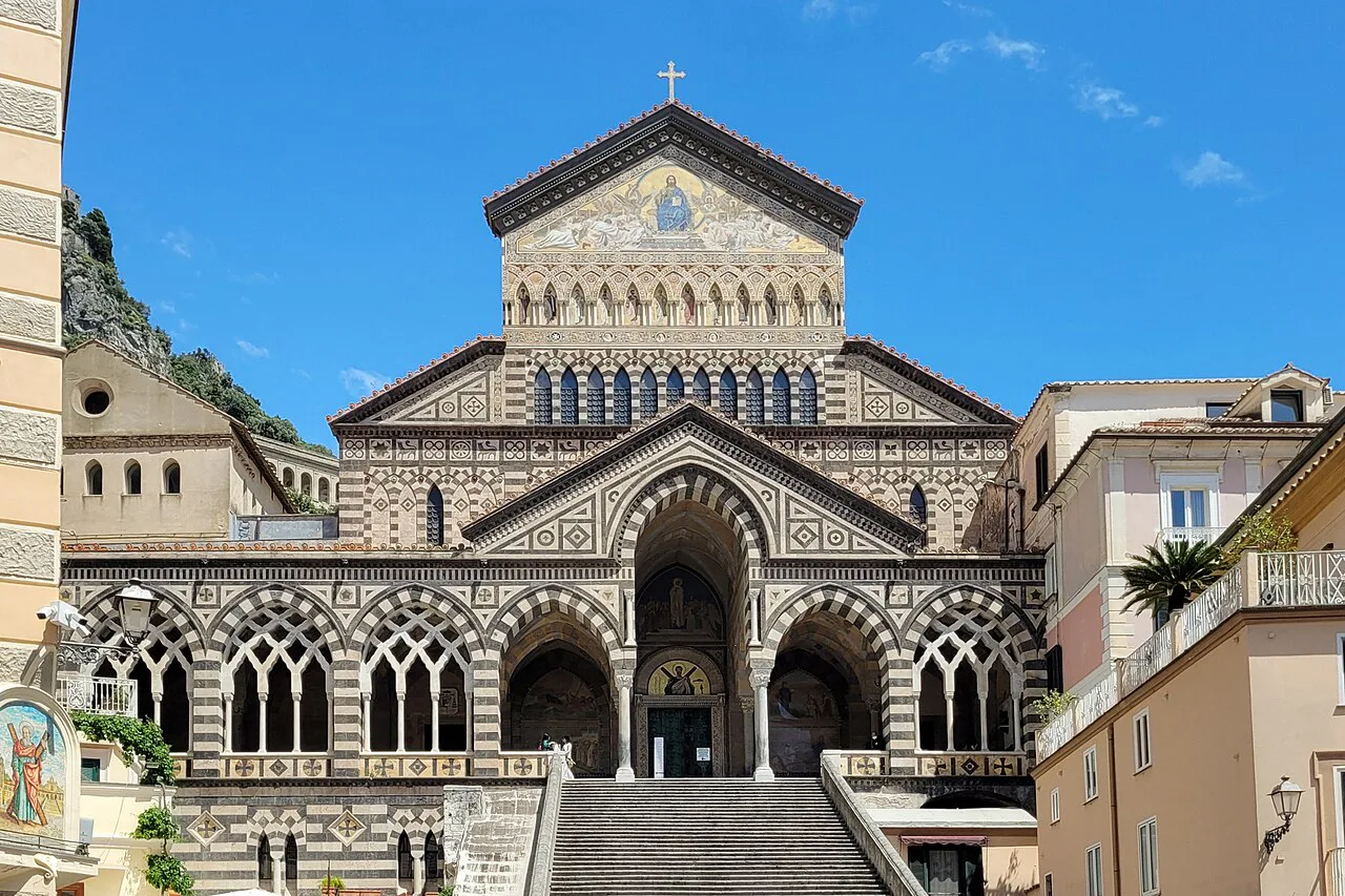 Amalfi cathedral facade.