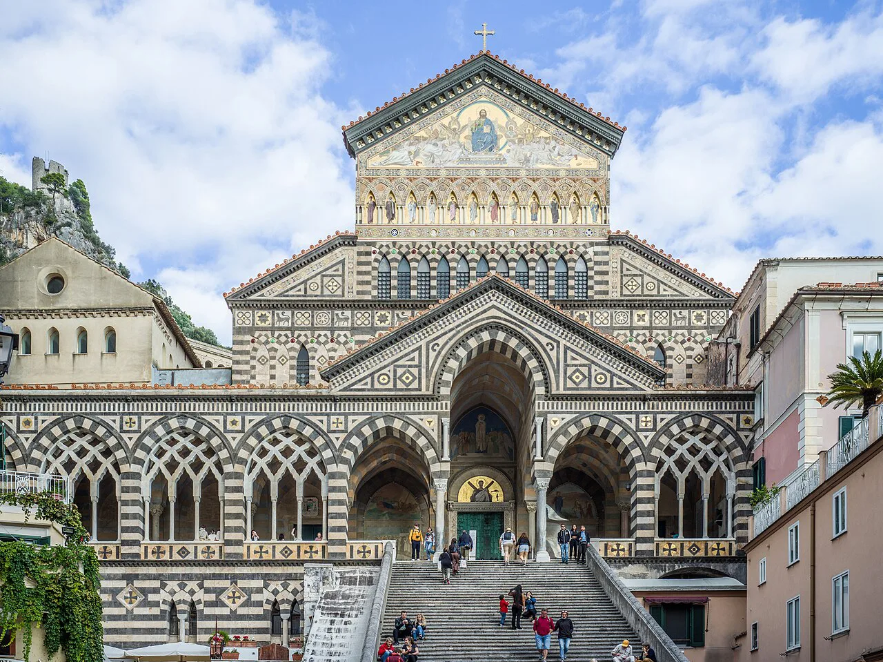Cathedral facade in Amalfi.