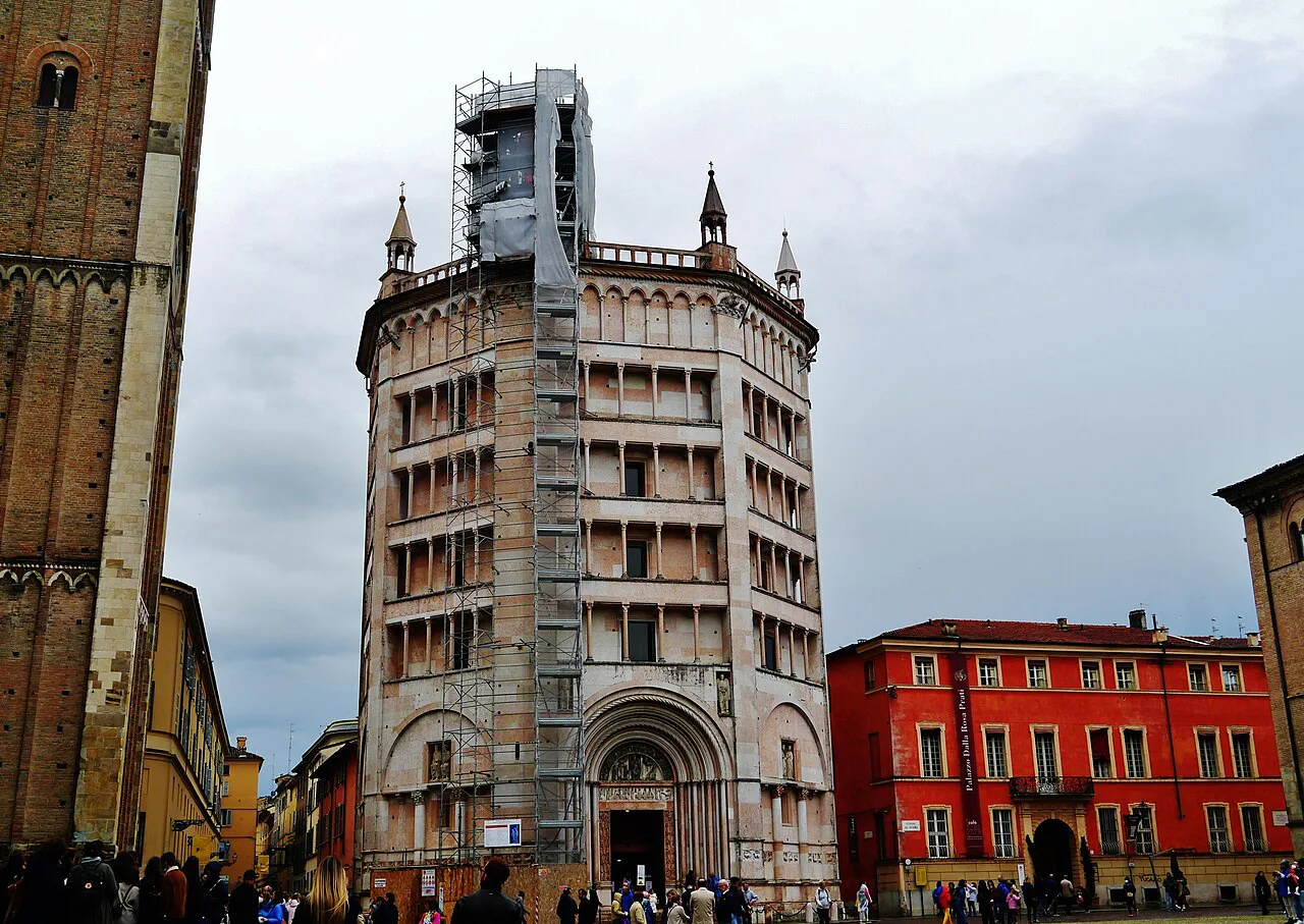 Parma baptistery beside the cathedral.