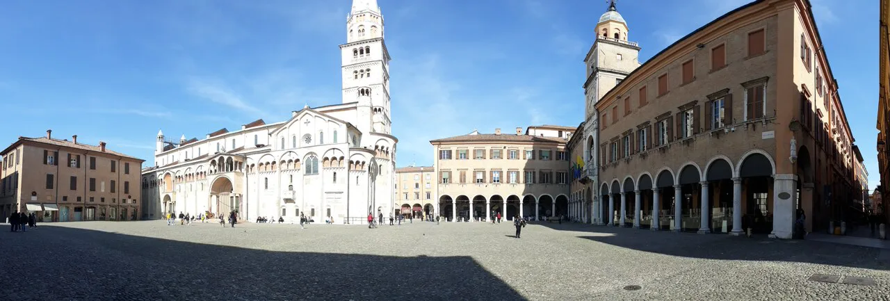 Piazza Grande and the cathedral in Modena.