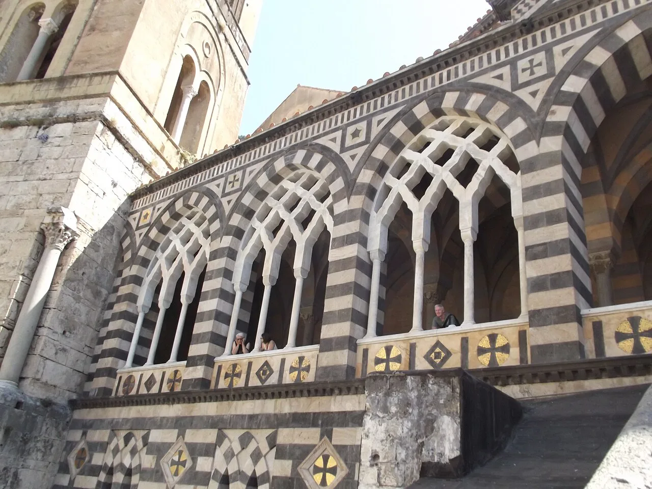 Striped stonework on Amalfi Cathedral.