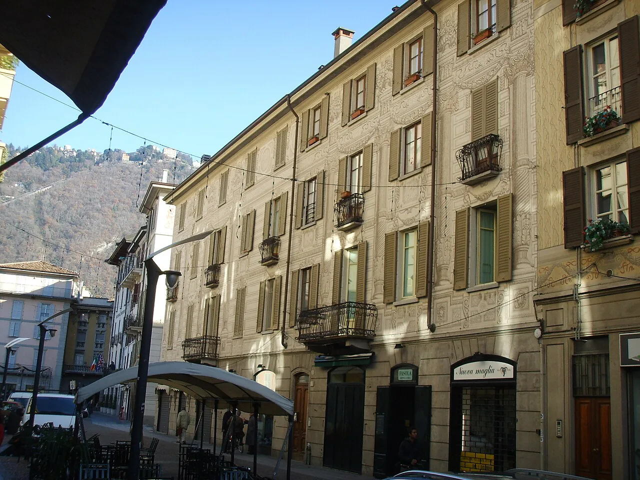 Palazzo on Via Garibaldi in Como.