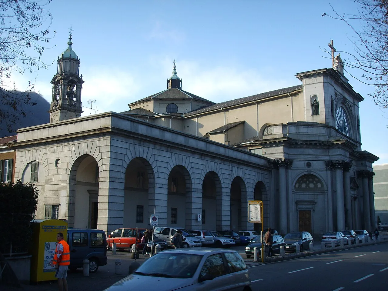 A church facade in Como.