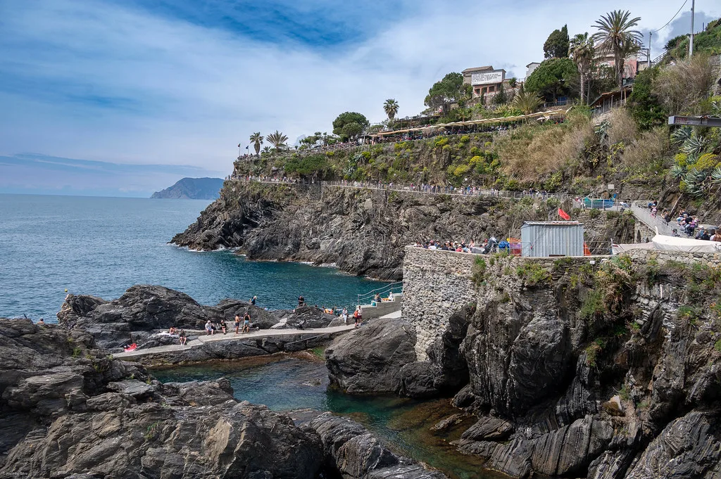 Rocky coast at Manarola.