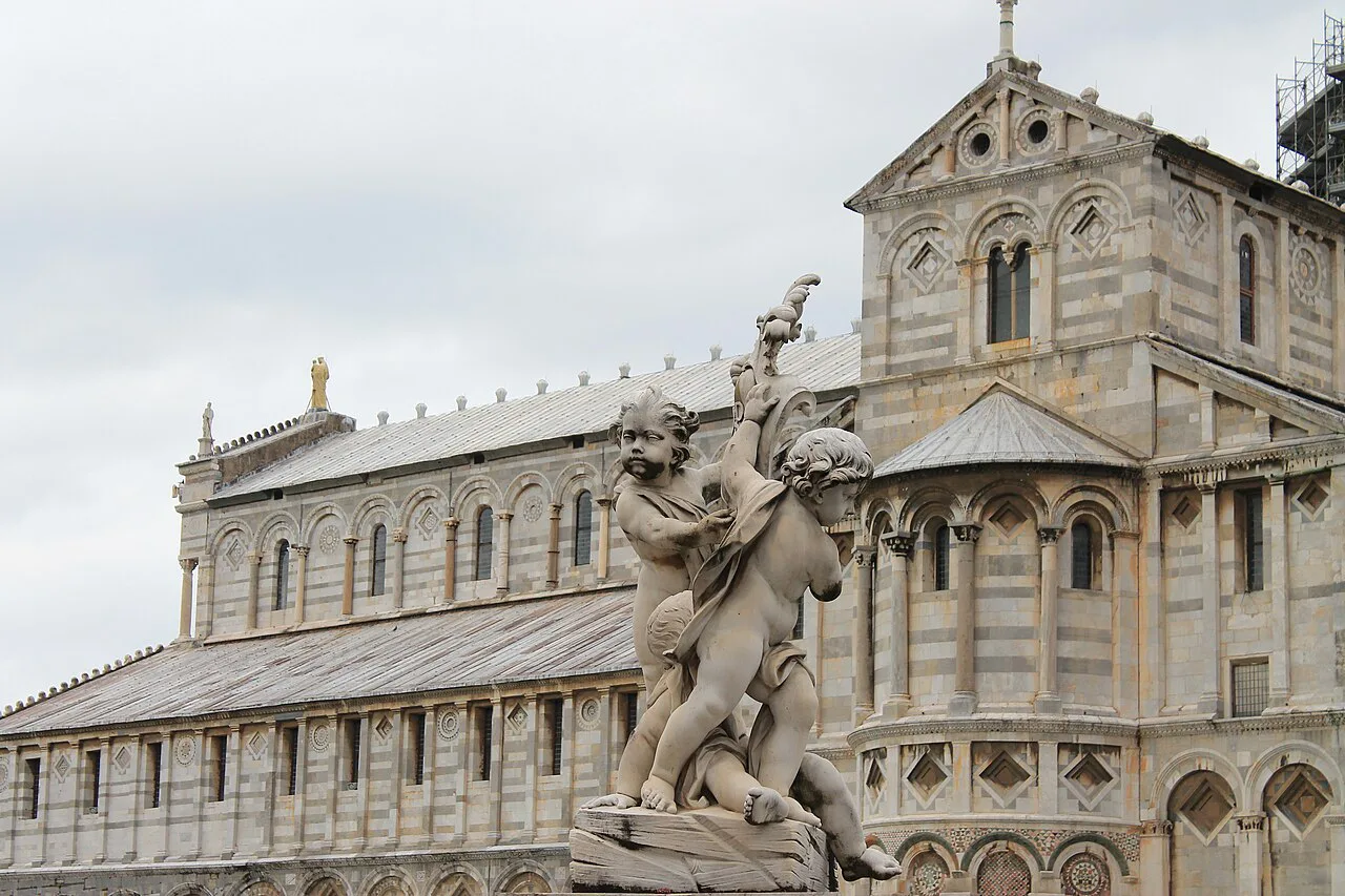 The putti fountain in Piazza dei Miracoli, Pisa.