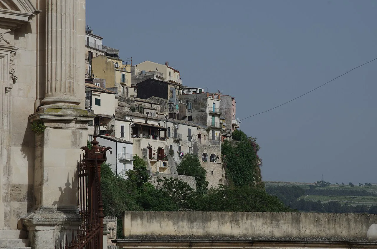 Cliffside houses in Ragusa Ibla.