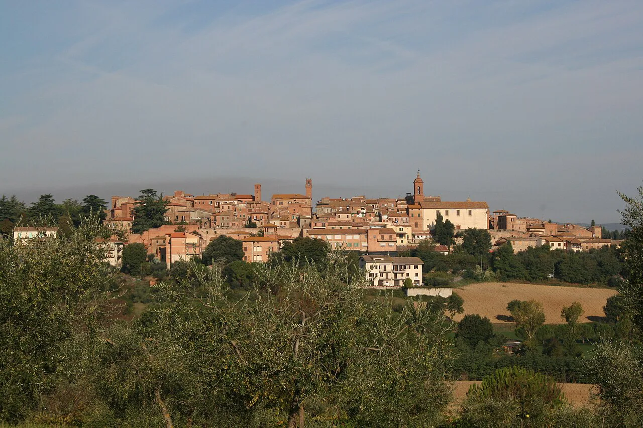 The hill town of Torrita di Siena in the Siena countryside.