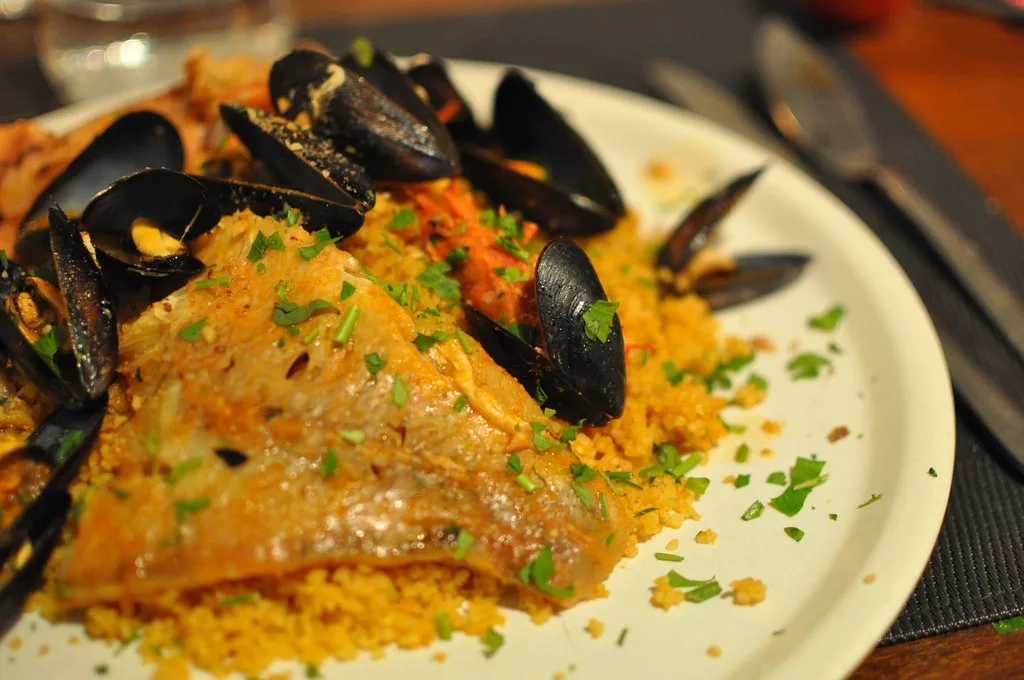 Fish couscous, a Trapani speciality.