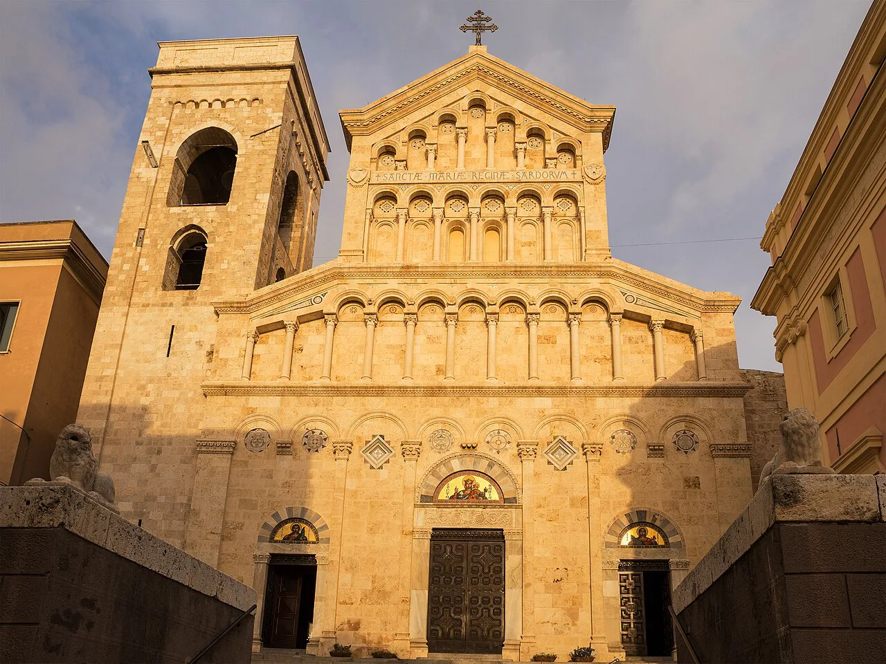 Cagliari Cathedral facade.