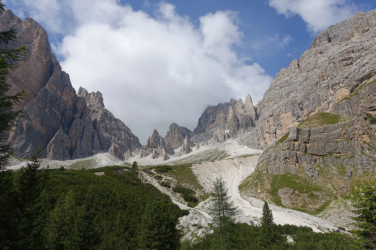 Dolomite scenery near Cortina d'Ampezzo.