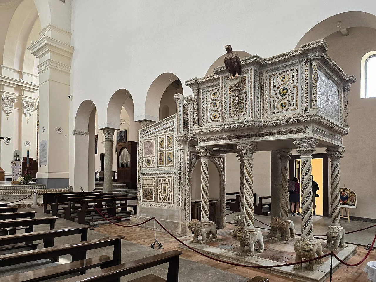Pulpit inside Ravello cathedral.