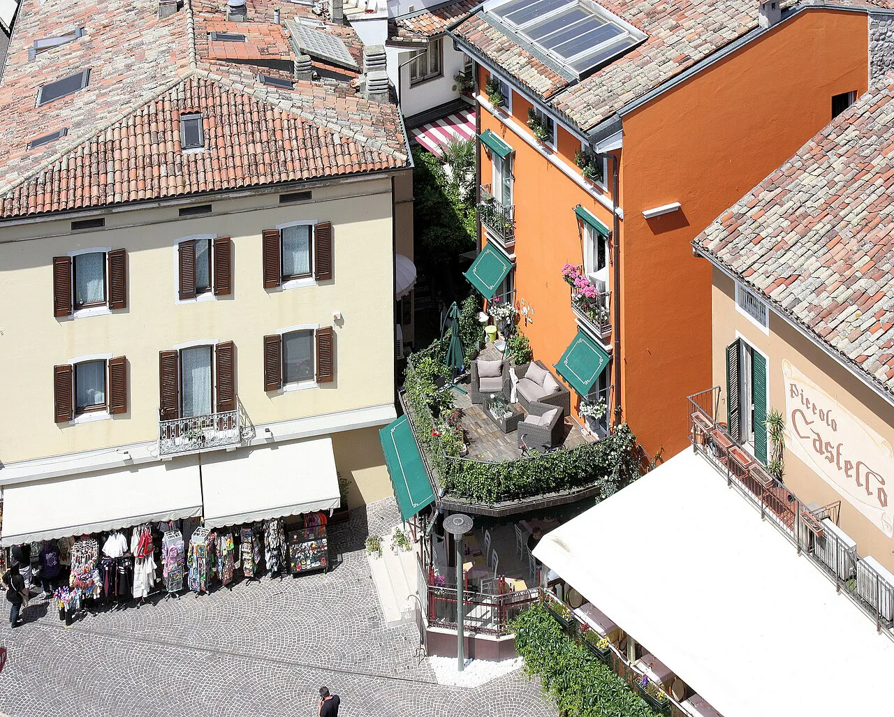 Rooftops and lake in Sirmione.