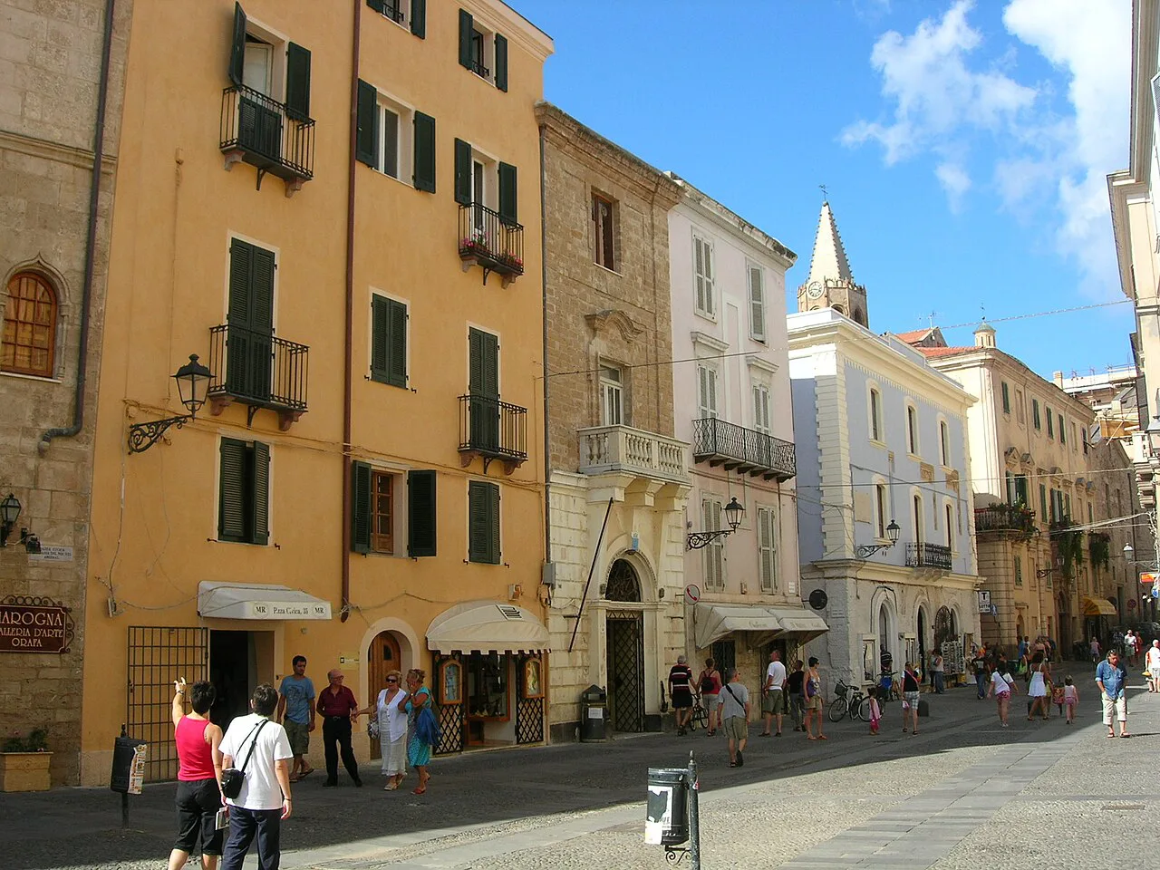 Piazza Civica in Alghero's old town.