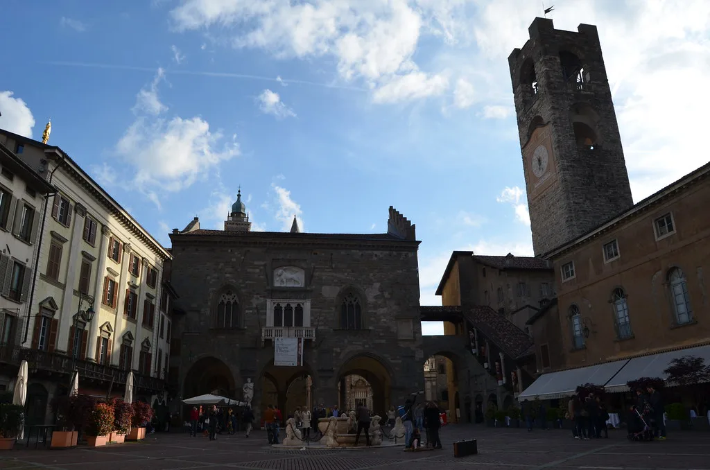 Piazza Vecchia in Bergamo.