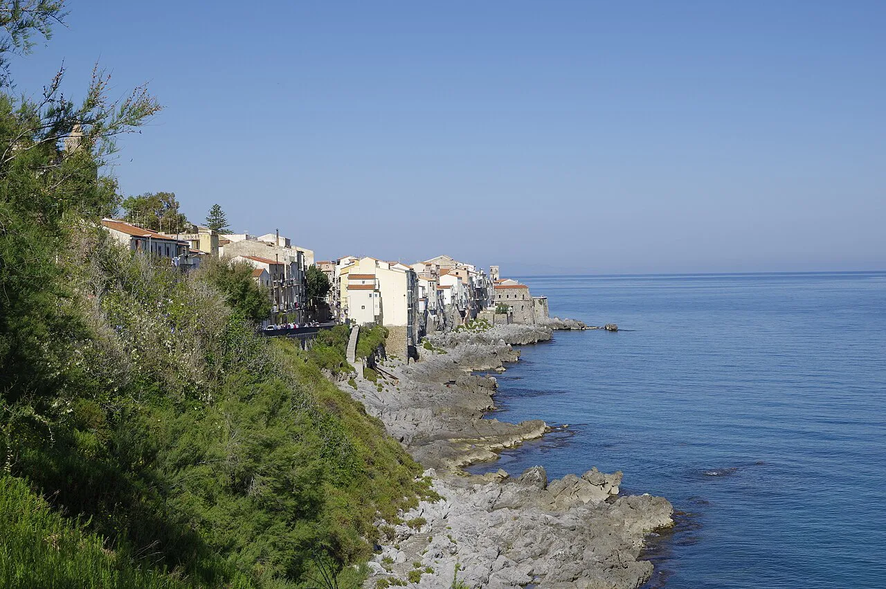 Cefalù's rocky coast.