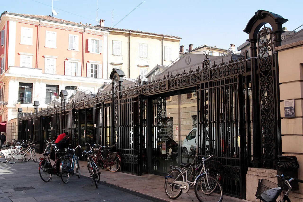 Gates of the Albinelli market in Modena.