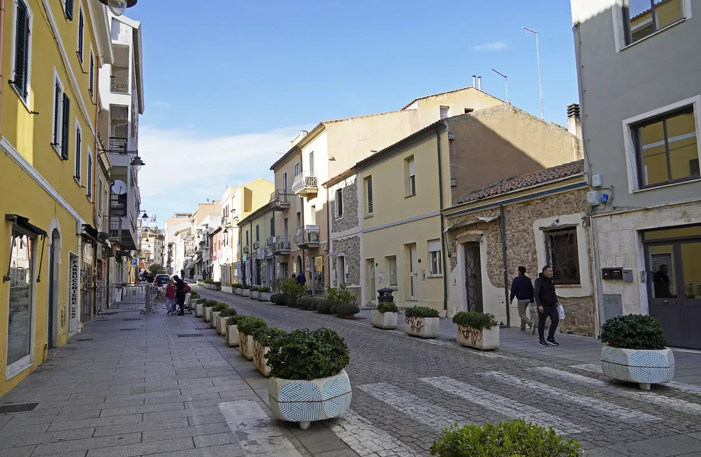 Street in the centre of Olbia.