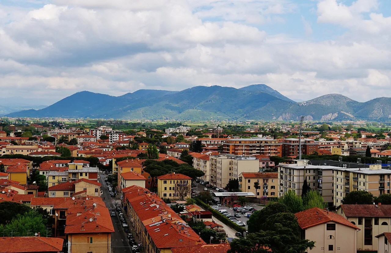 View over Pisa from the Leaning Tower.