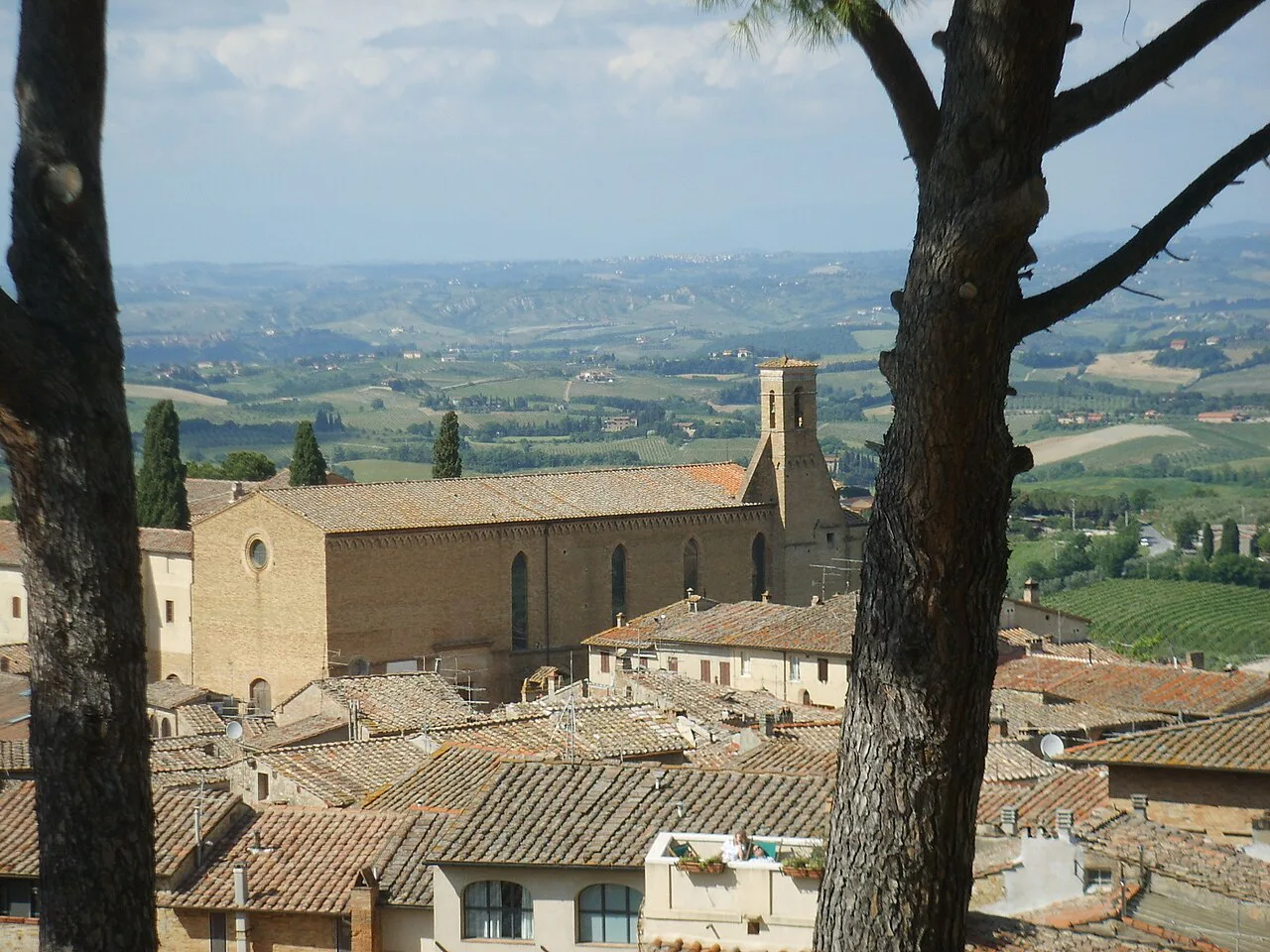 Countryside view from San Gimignano.