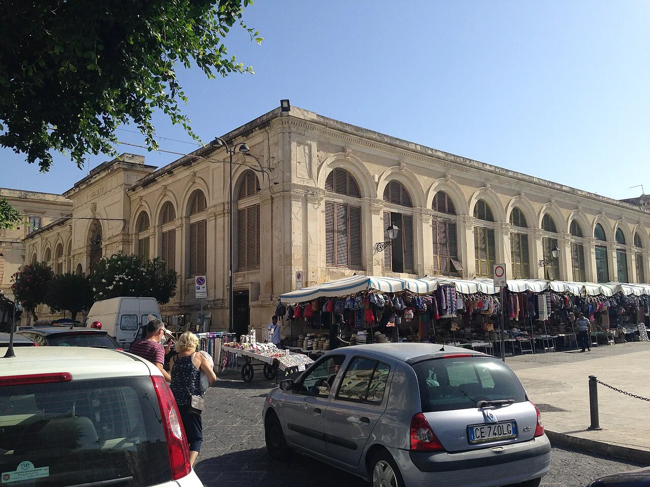 Market stalls in Syracuse.