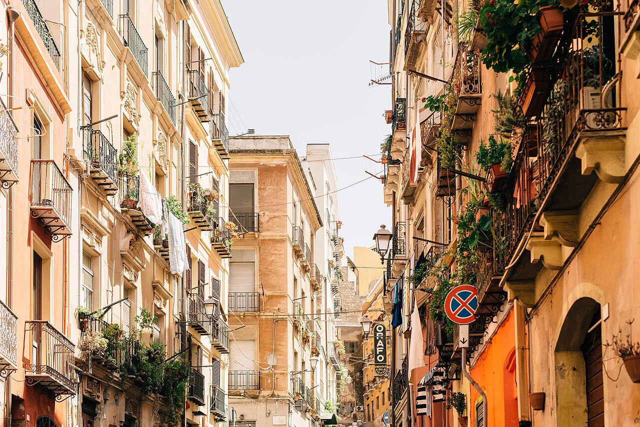 Street in Cagliari's old town.