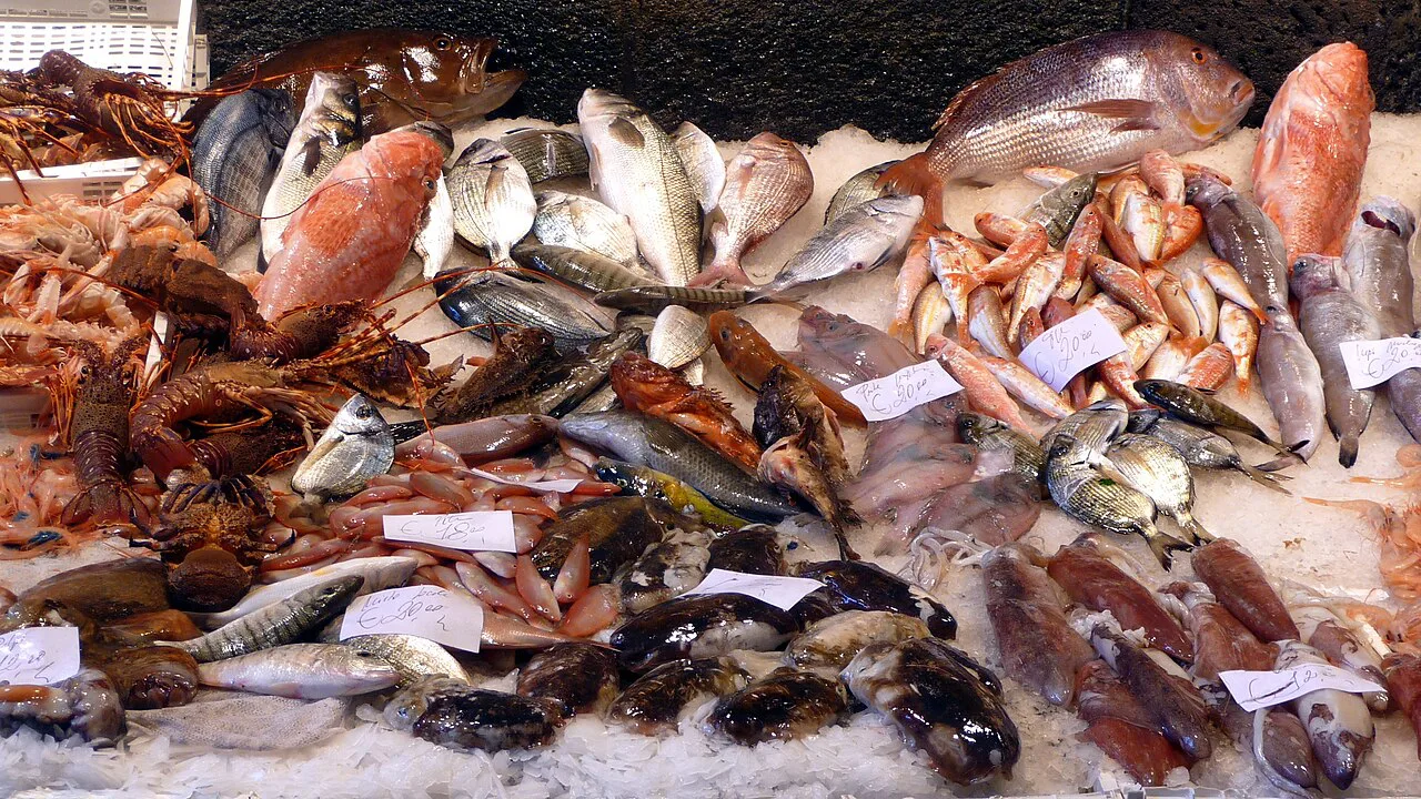 Fish market in Catania.
