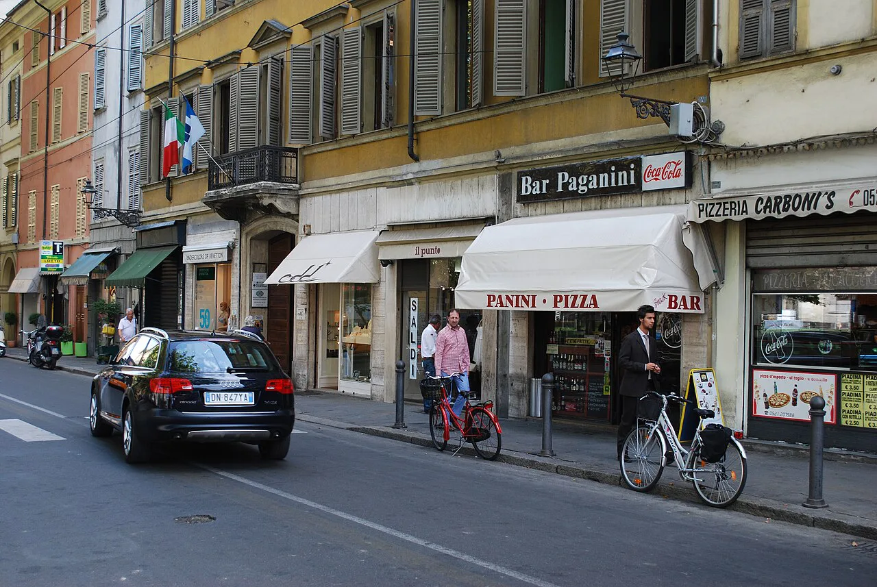 Bar on a street in Parma.