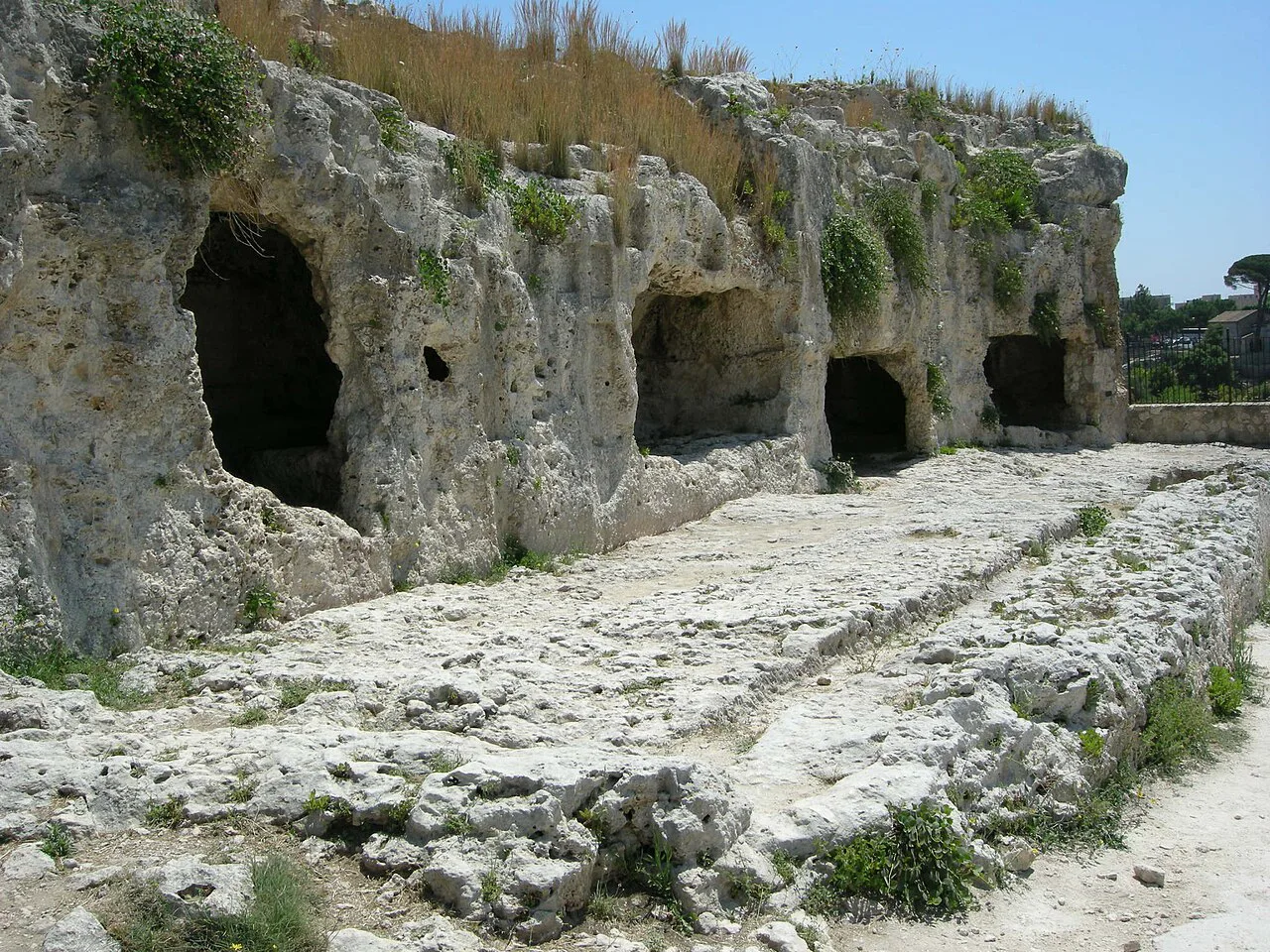 Ancient quarries at Neapolis in Syracuse.