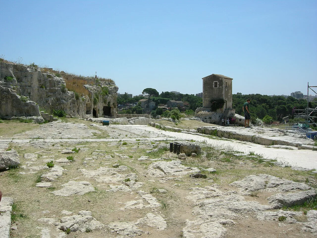 Rocky ground in the Neapolis park, Syracuse.
