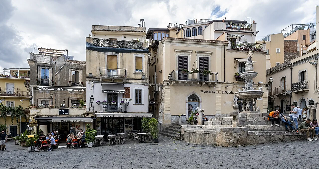 Piazza Duomo in Taormina.