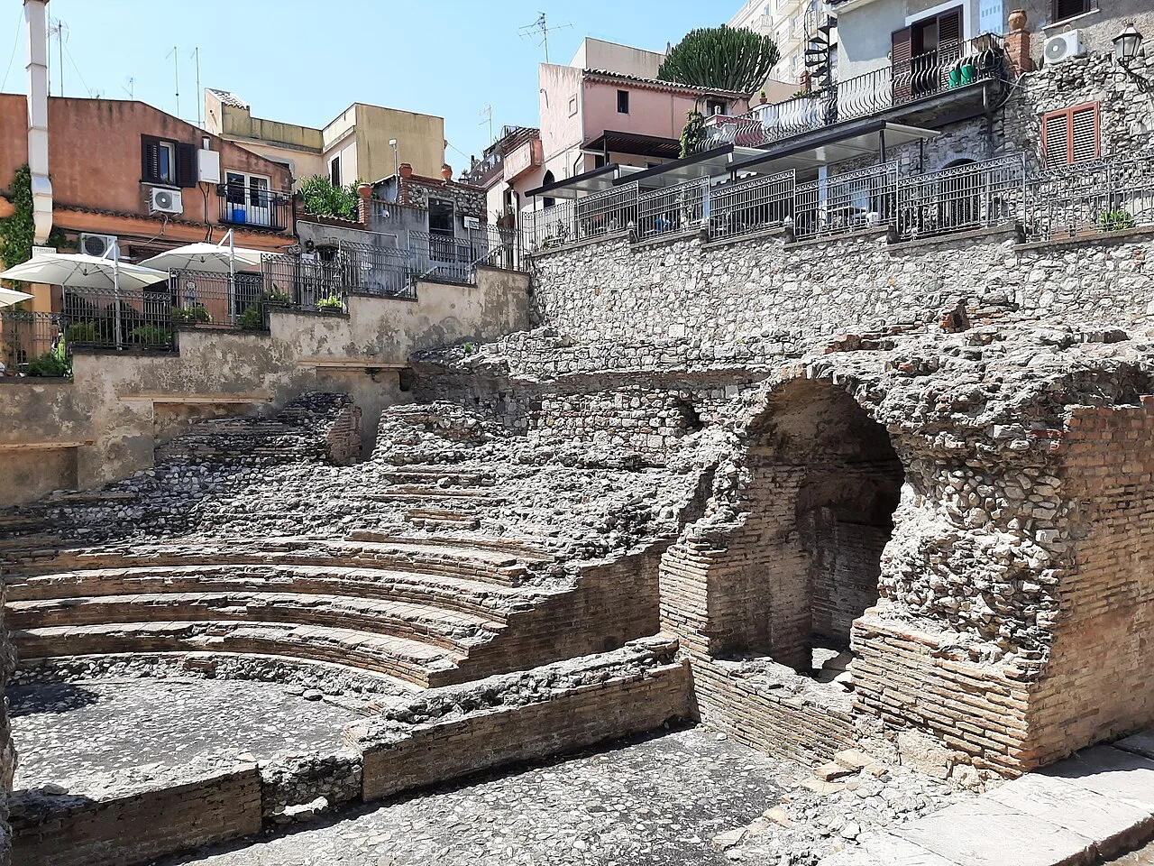 Teatro Odeon ruins in Taormina.