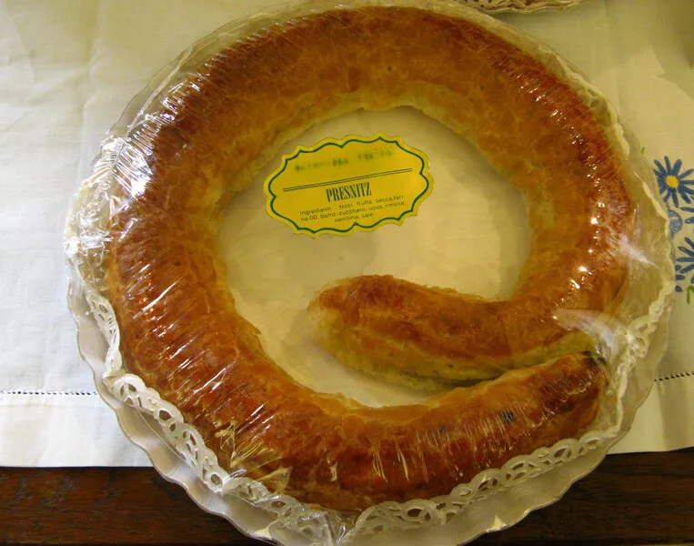 Presnitz, a traditional Trieste pastry.