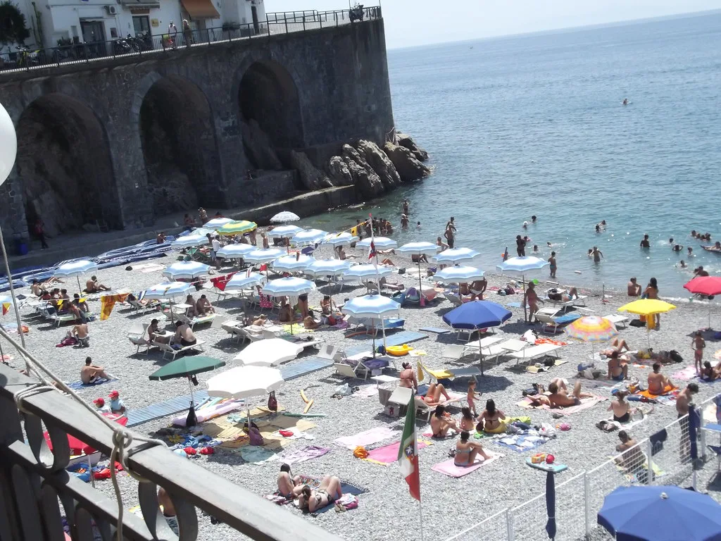 Amalfi's beach.