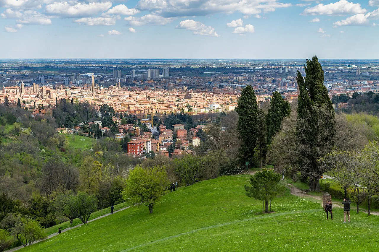 View over Bologna from the hills.