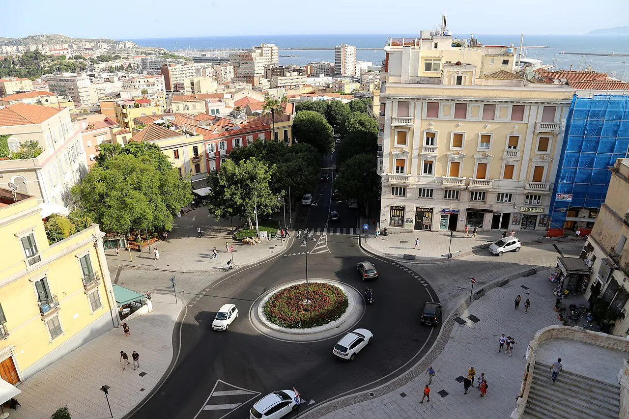 Piazza Costituzione in Cagliari.