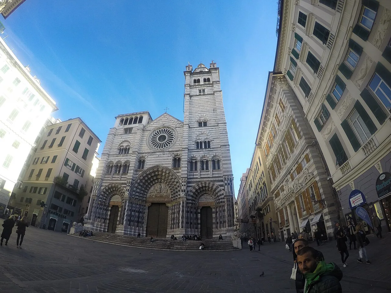 Cathedral square in Genoa.