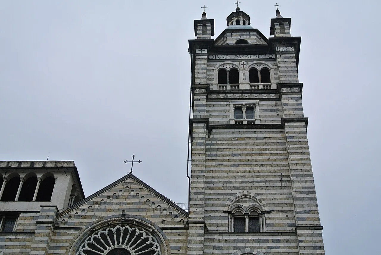 Cathedral bell tower in Genoa.