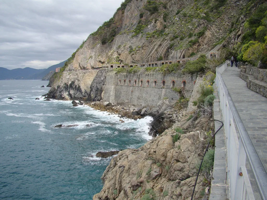 The Via dell'Amore coastal path near Manarola.