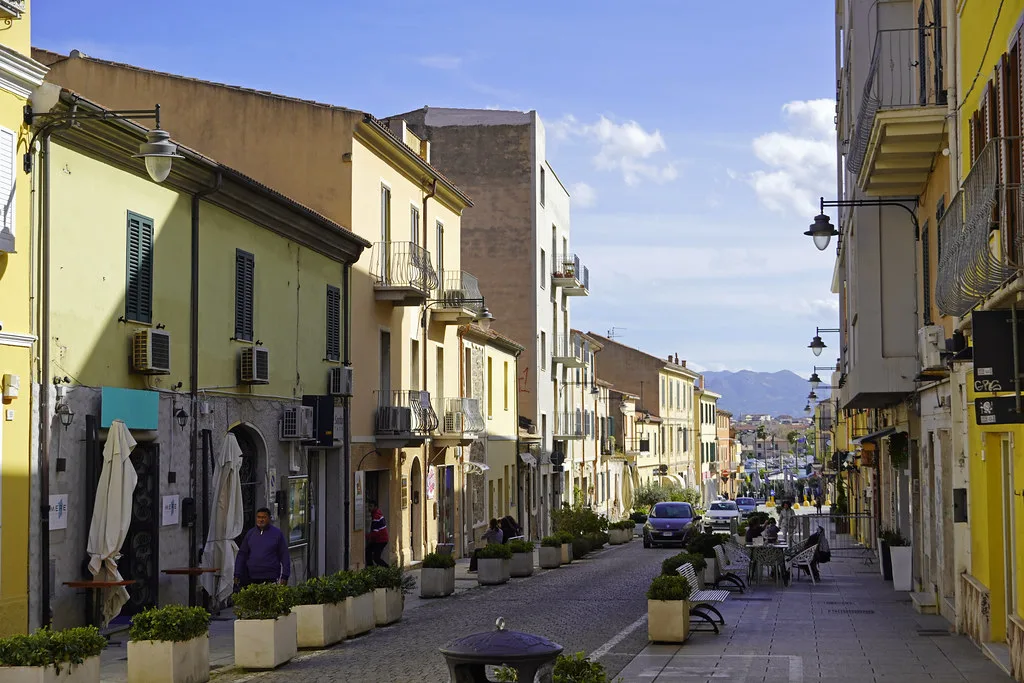 Street in the centre of Olbia.