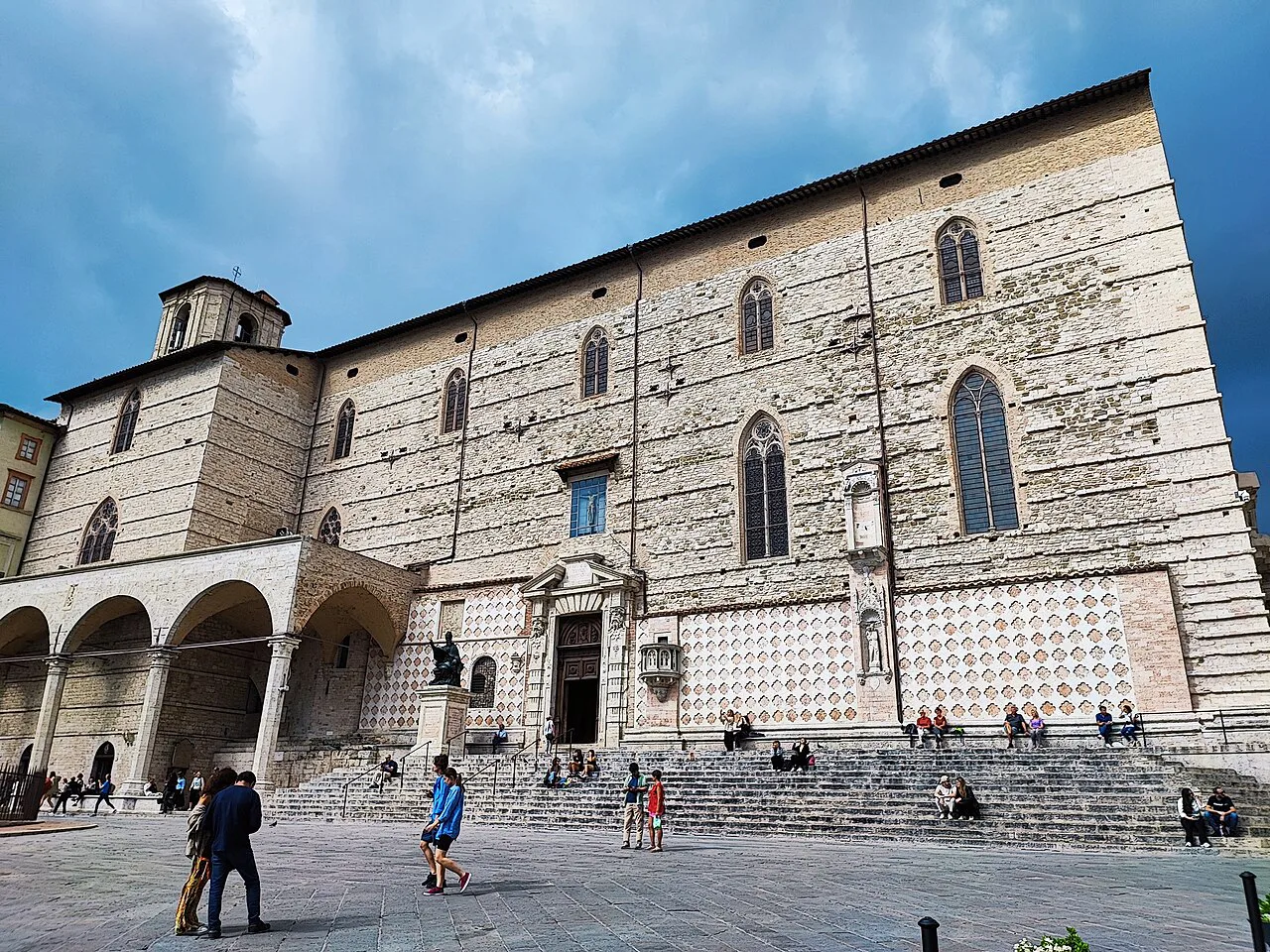 Perugia Cathedral on Piazza IV Novembre.