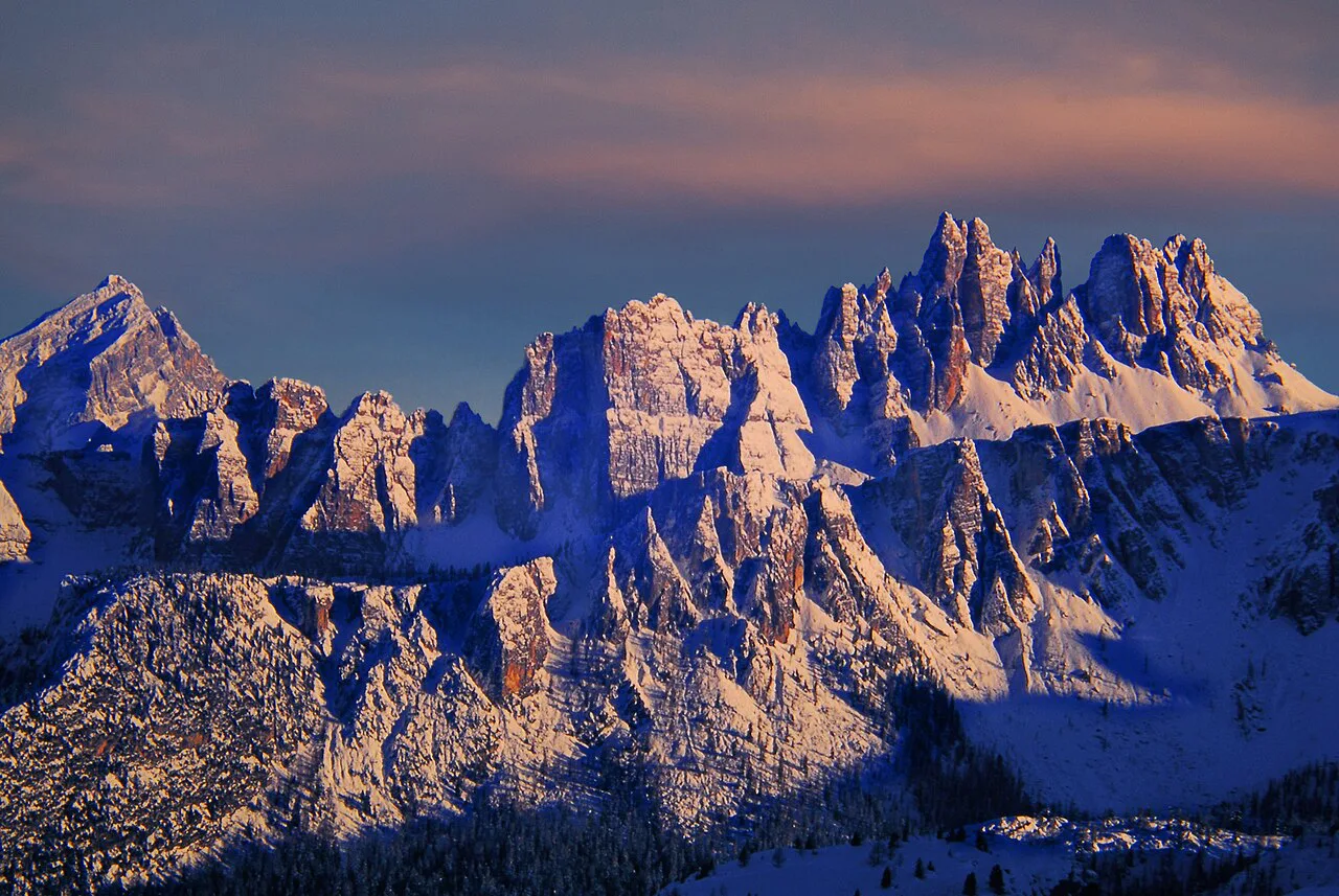The Dolomites above Cortina d'Ampezzo.