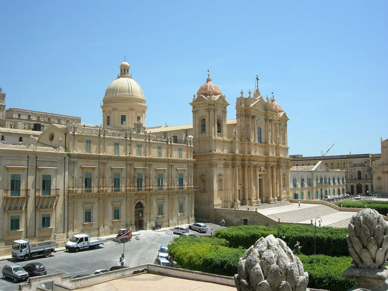 Noto cathedral and its square.