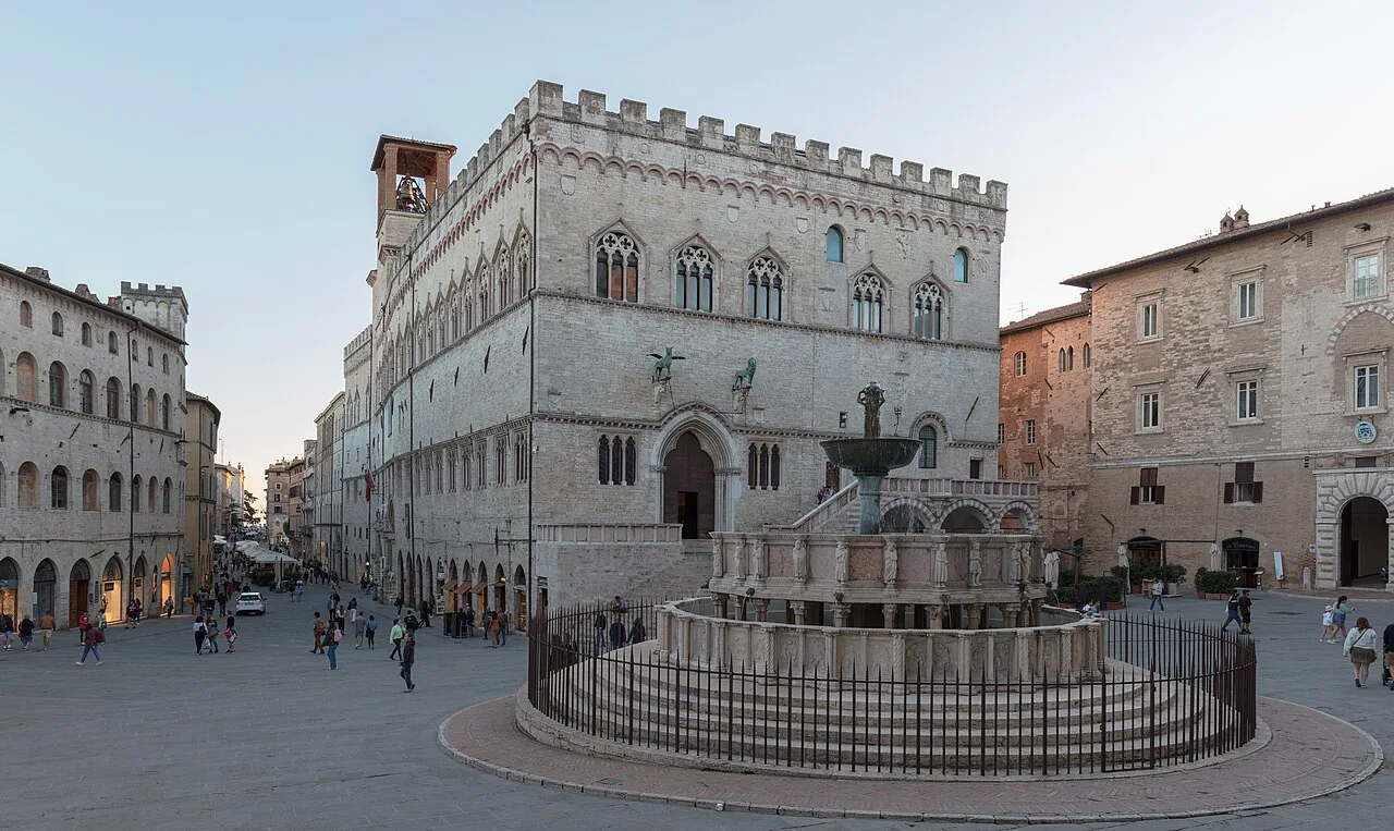 Piazza IV Novembre in Perugia.