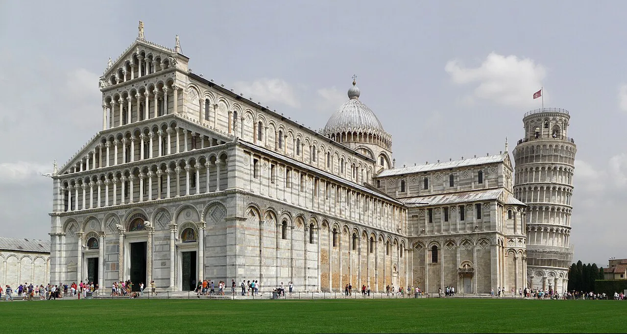 Pisa cathedral and the Leaning Tower.