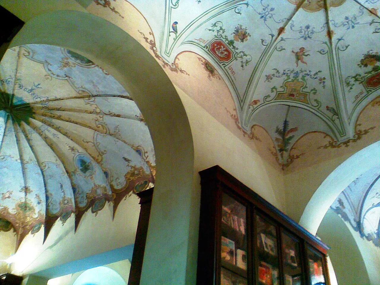 Painted arcade in Ravenna.