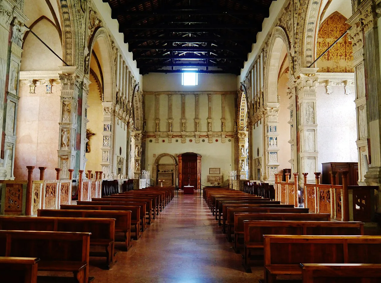 Interior of the Tempio Malatestiano in Rimini.