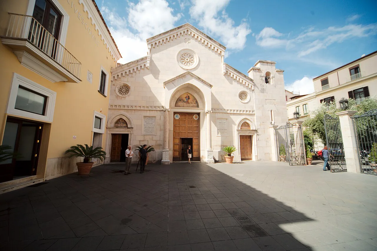 Sorrento cathedral facade.
