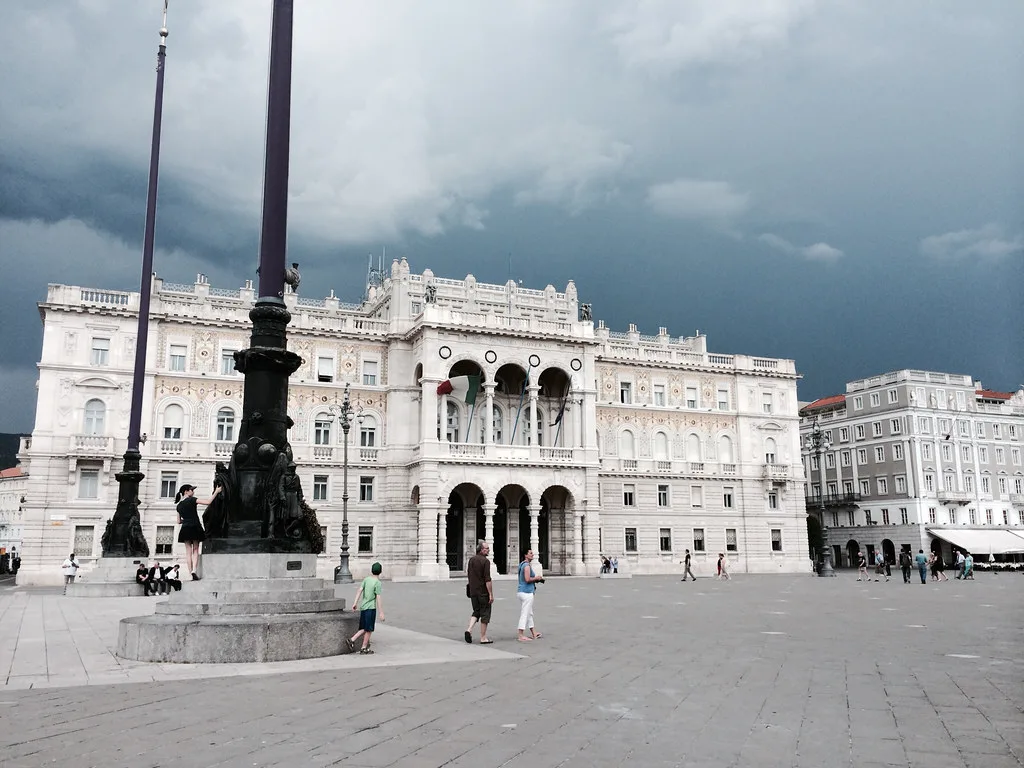Palazzo on the main piazza in Trieste.