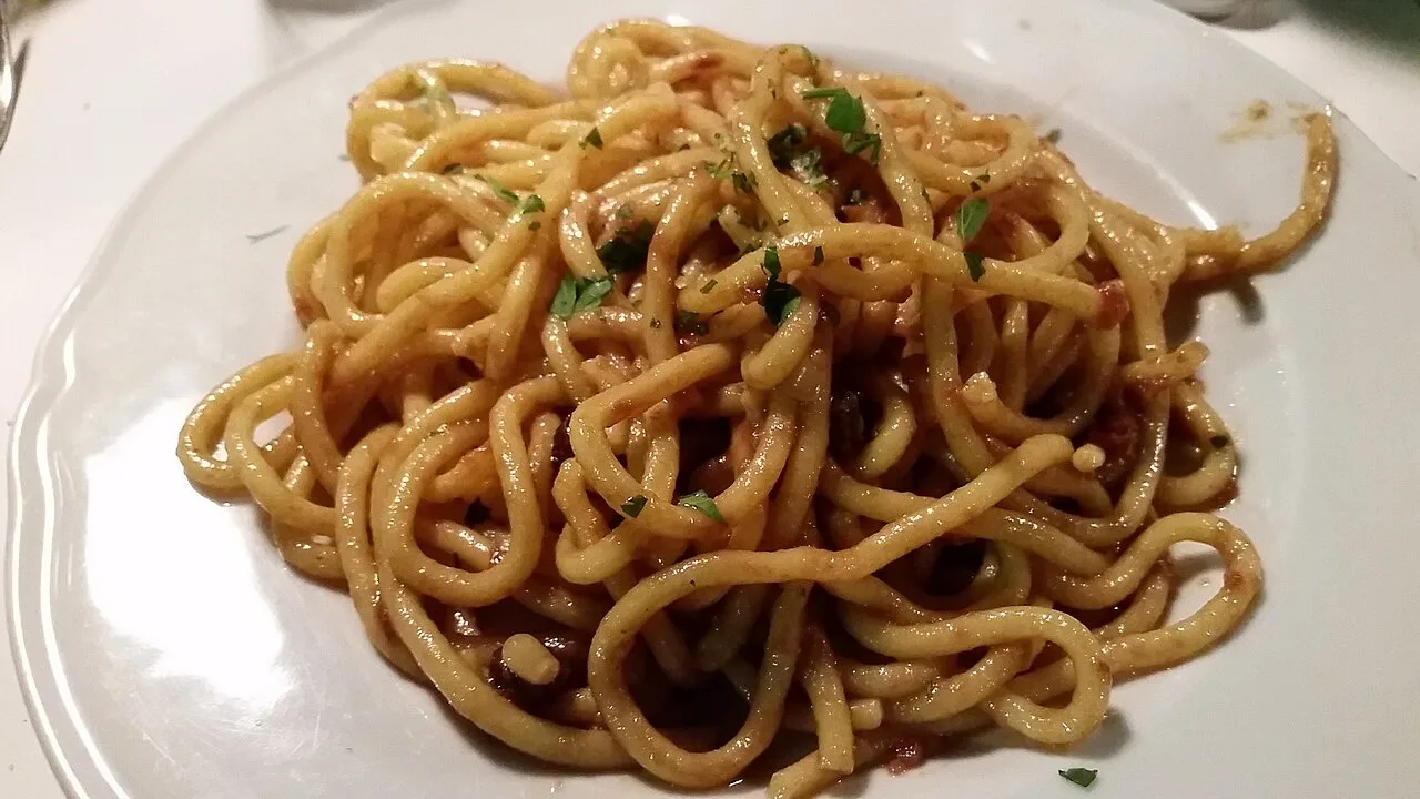 A plate of bigoli.