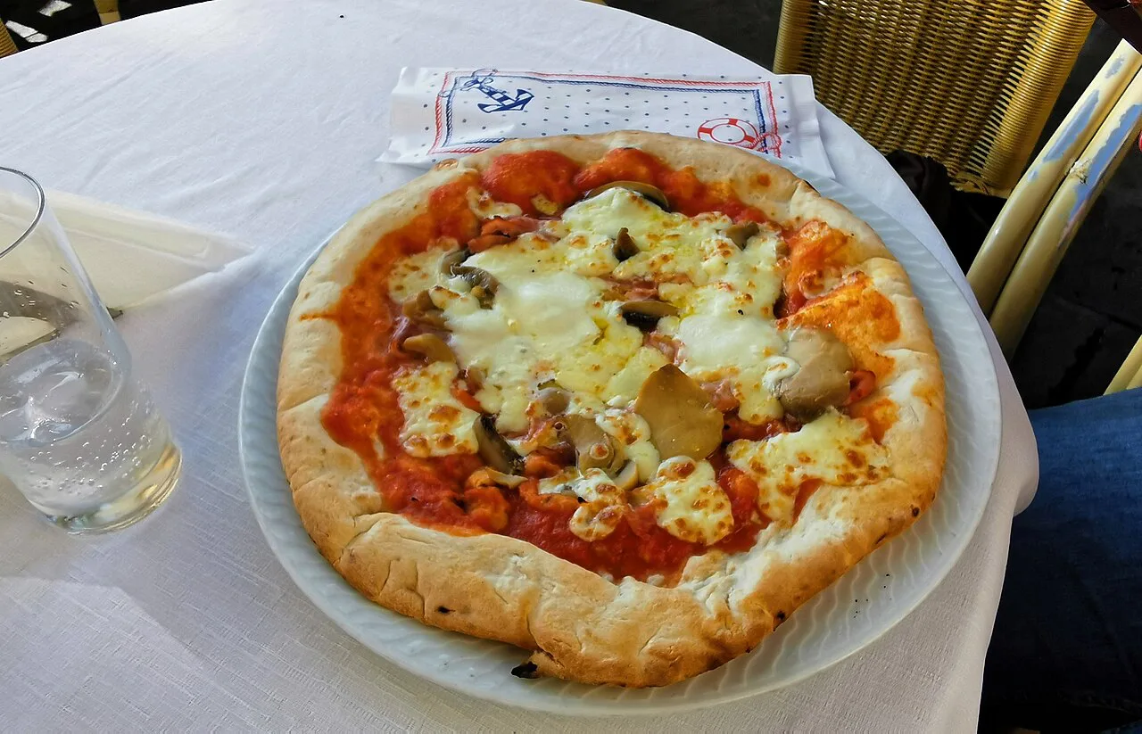 Pizza on the Amalfi Coast.